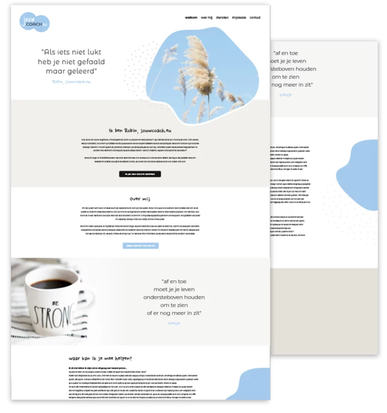 Voorbeeld van Jouw Coach.eu website ontwikkeld door DaDi Websites enzo